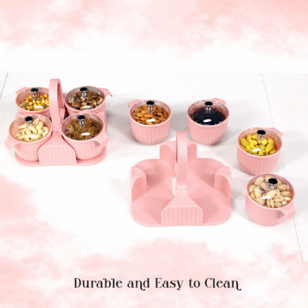 Grosyhub Marvela 4-Piece Premium Dry Fruit & Spice Server Set