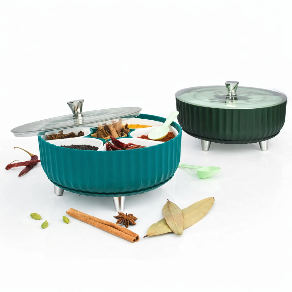 Grosyhub Smart Revolving Spice Box – Easy-Access Kitchen Organizer