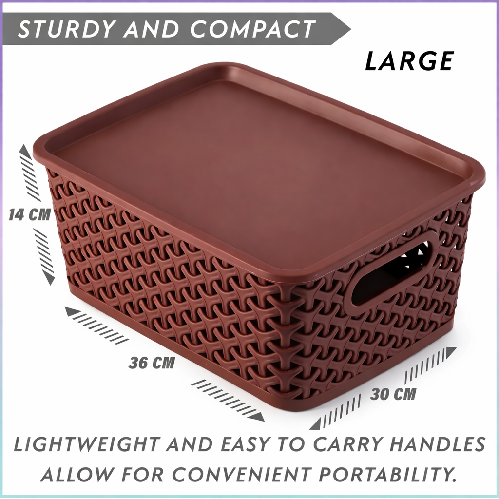 Grosyhub Premium Home & Office Storage Baskets – 3-Pack Utility Set