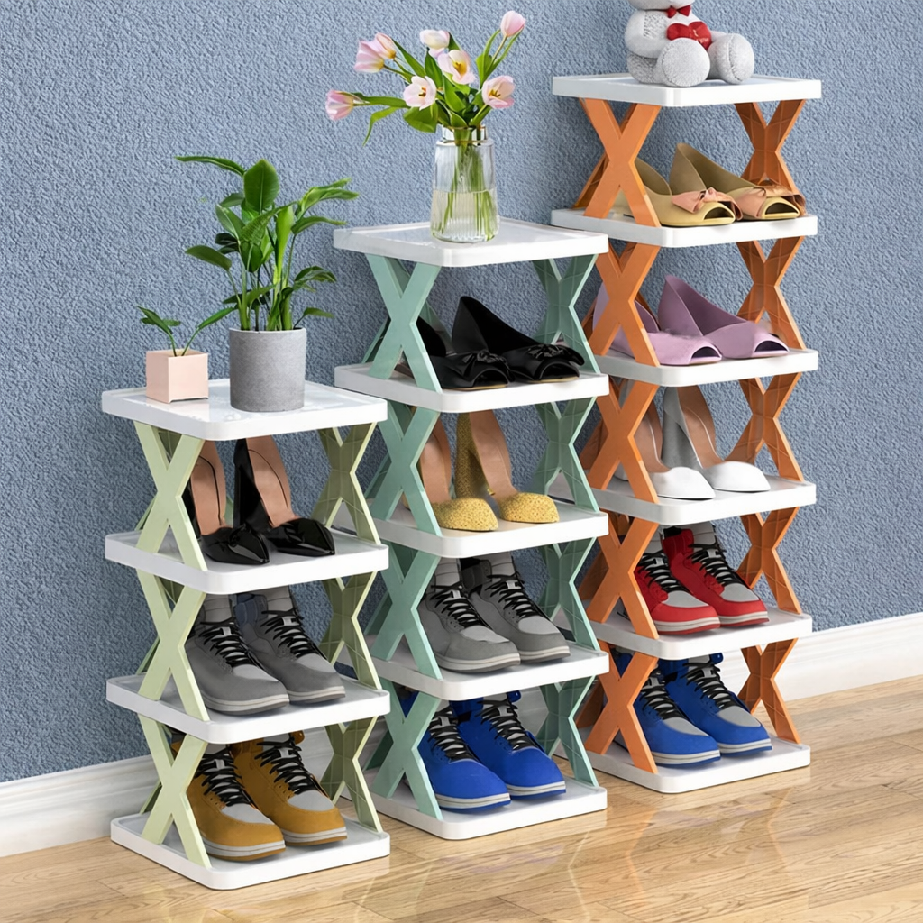 Grosyhub Multi-Tier Modular Shoe Rack – Vertical Space-Saving Organizer
