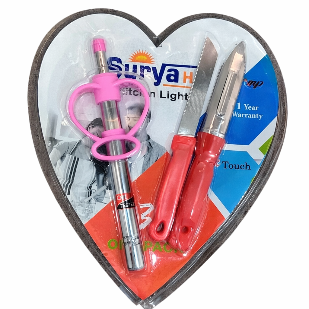 Grosyhub 3-in-1 Heart Lighter Set