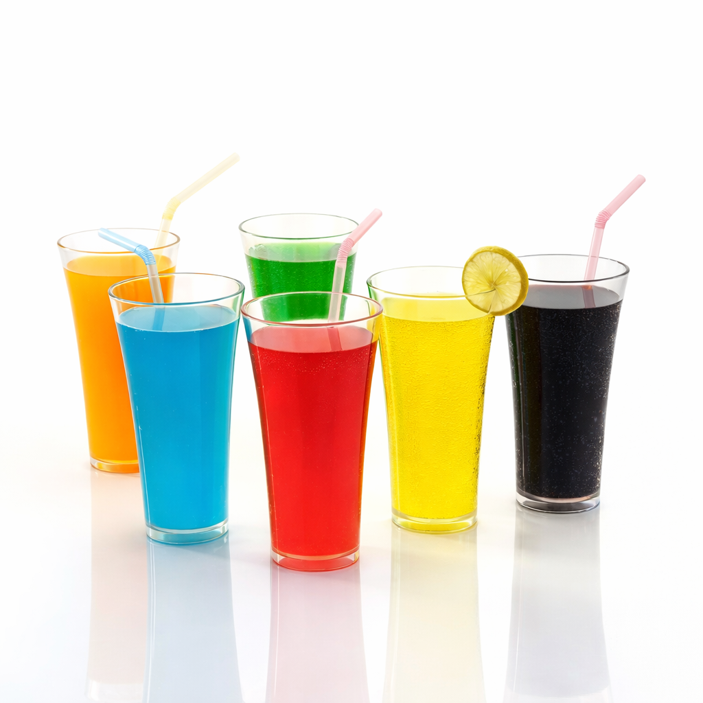 Grosyhub Juicy Glass Set – Vibrant 6-Piece Highball Drinkware Collection