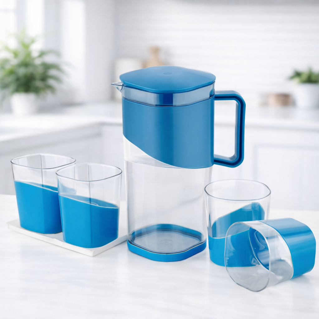 Grosyhub Ocean-Mist Jug & Matching Set Of Glass