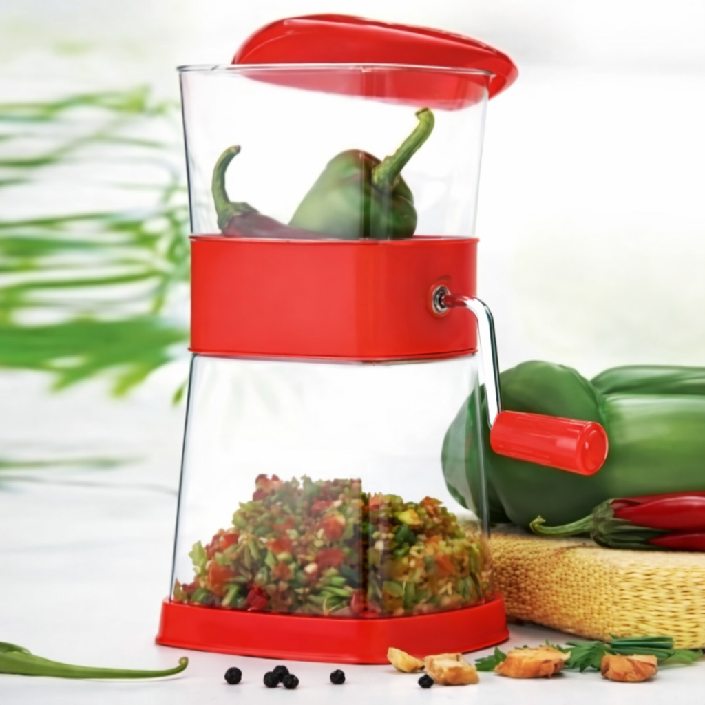 Grosyhub Premium Transparent Chilli & Vegetable Cutter with Lid