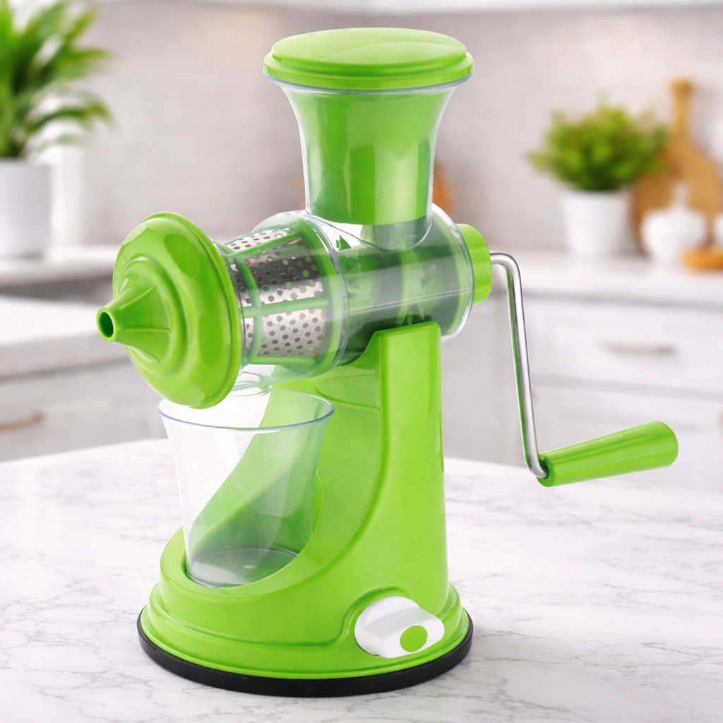 Grosyhub Round Steel Jali Manual Fruit Juicer