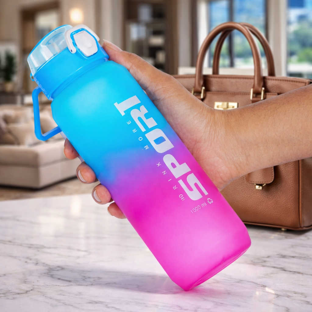 Grosyhub Sport 3-Colour Gradient 1000ml Water Bottle