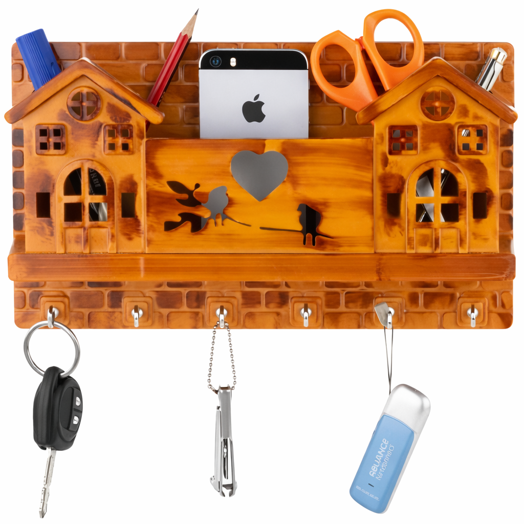 Grosyhub Heart & Home Dual-Cottage Key Holder