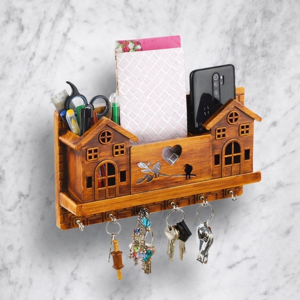 Grosyhub Heart & Home Dual-Cottage Key Holder