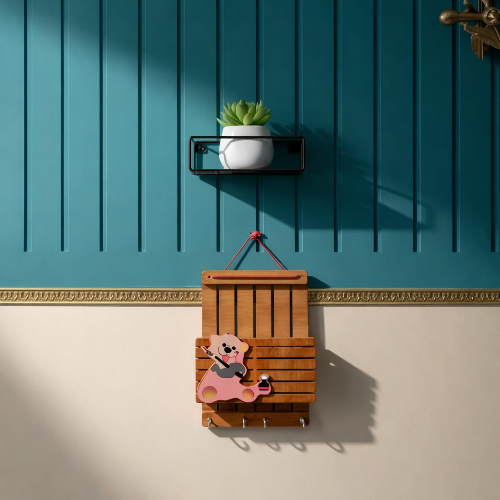 Grosyhub Teddy Playful Wall Organizer