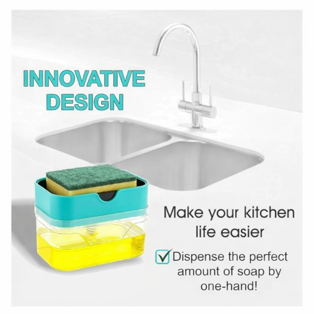 Grosyhub 2-in-1 Compact Dish Soap Dispenser