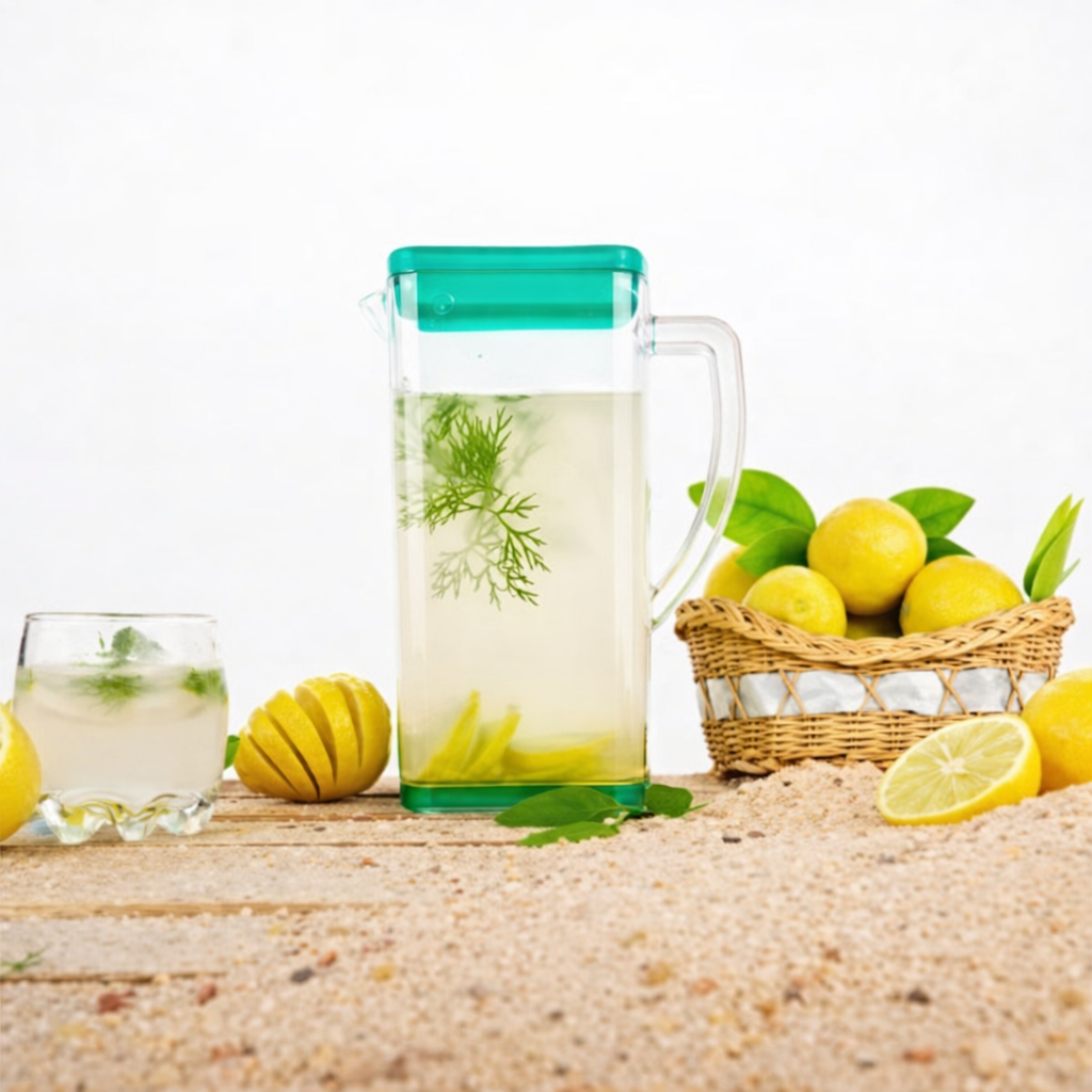 Grosyhub Azure-Top Crystal Clear High-Capacity Beverage Jug