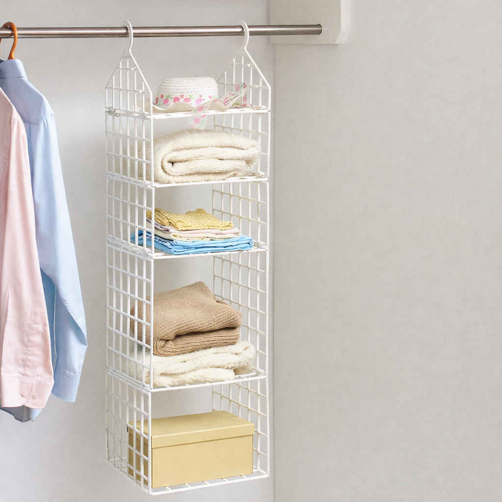 Grosyhub 5-Tier Folding Grid Organizer & Wardrobe Space Optimizer