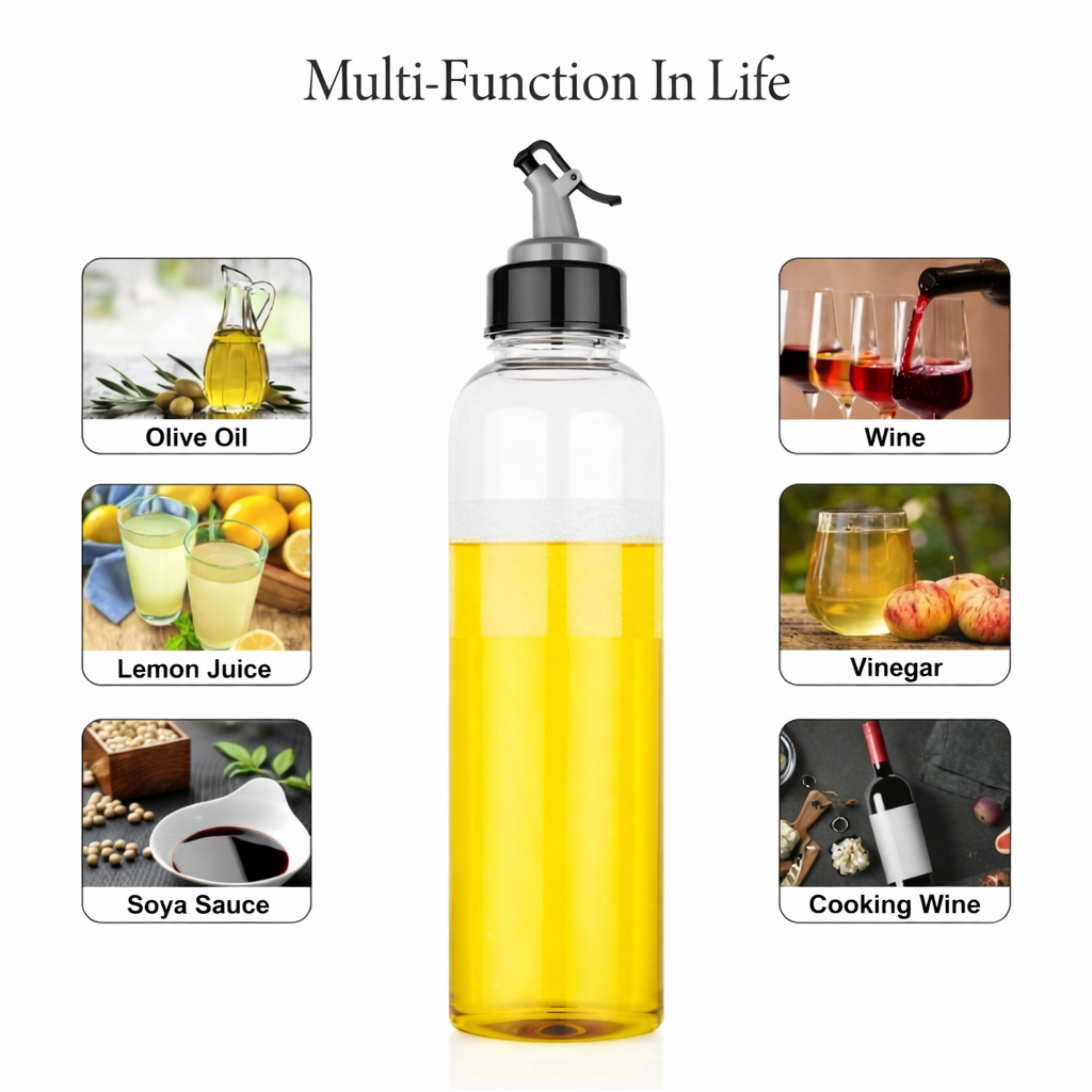 Grosyhub Elite 1000ml Precision-Pour Plastic Oil & Vinegar Cruet