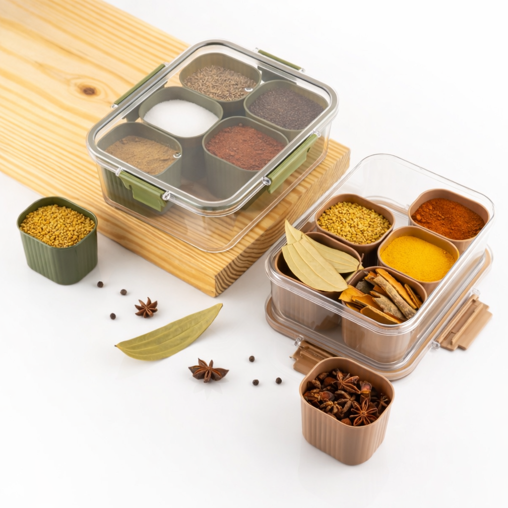 Grosyhub Hexa-Core 6-Compartment Spice & Utility Hub