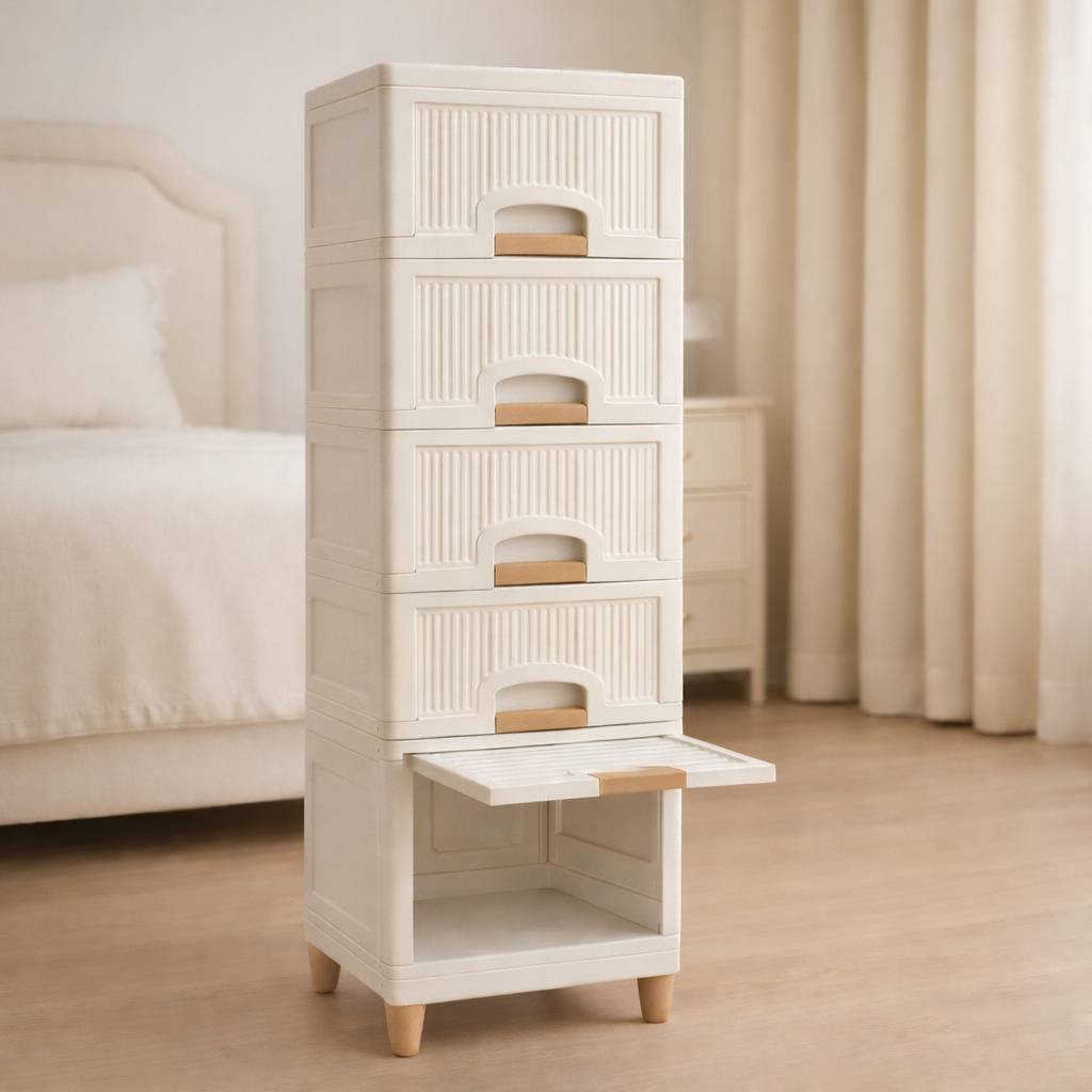 Grosyhub Multi Layer Design Flip Top Modular Storage Cabinet (5 Layer)