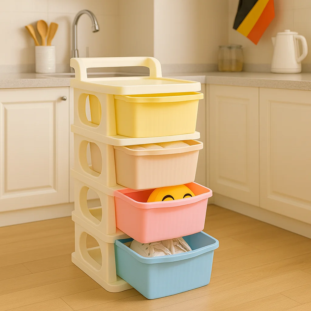 Grosyhub Multipurpose 3-Layer Smart Modular Drawer with Wheels